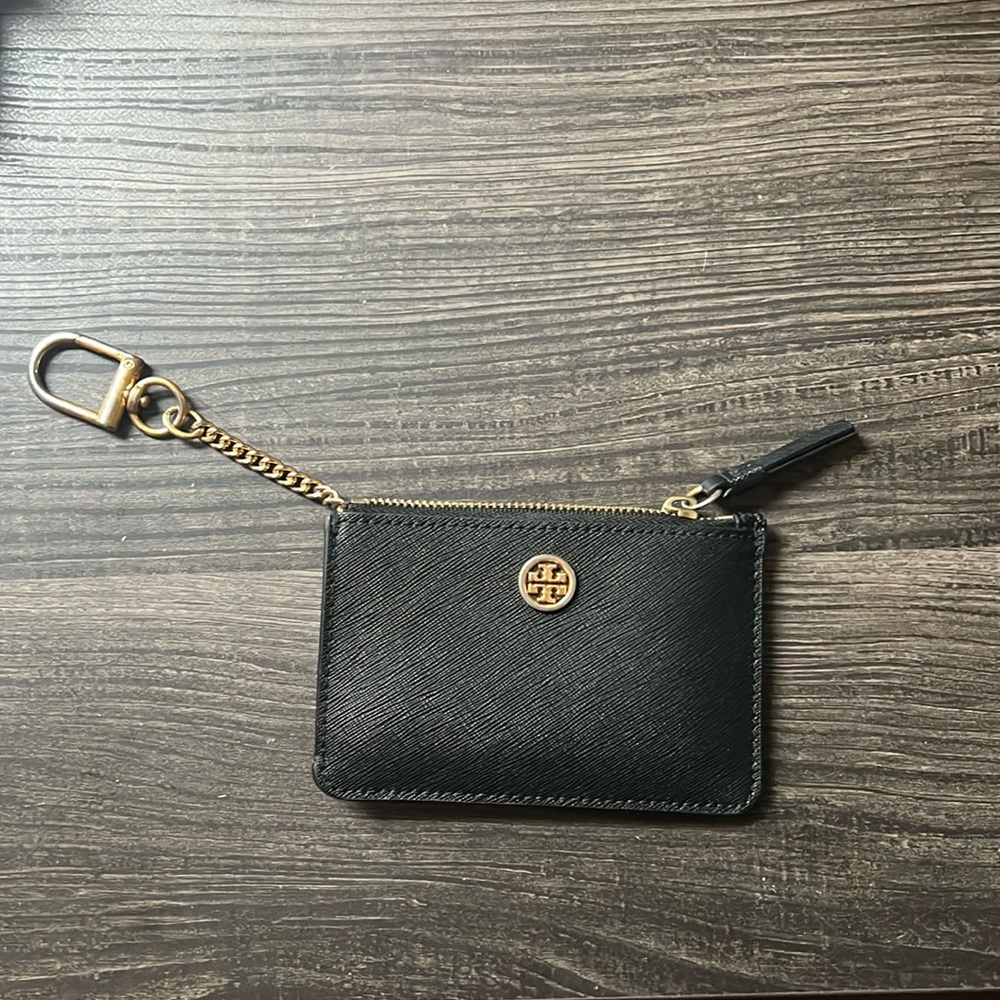Tory Burch zipper card case with chain